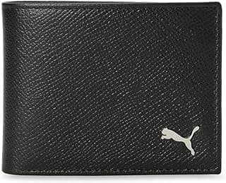 PUMA Unisex-Adult Leather Plain Wallet, Black (9105801)