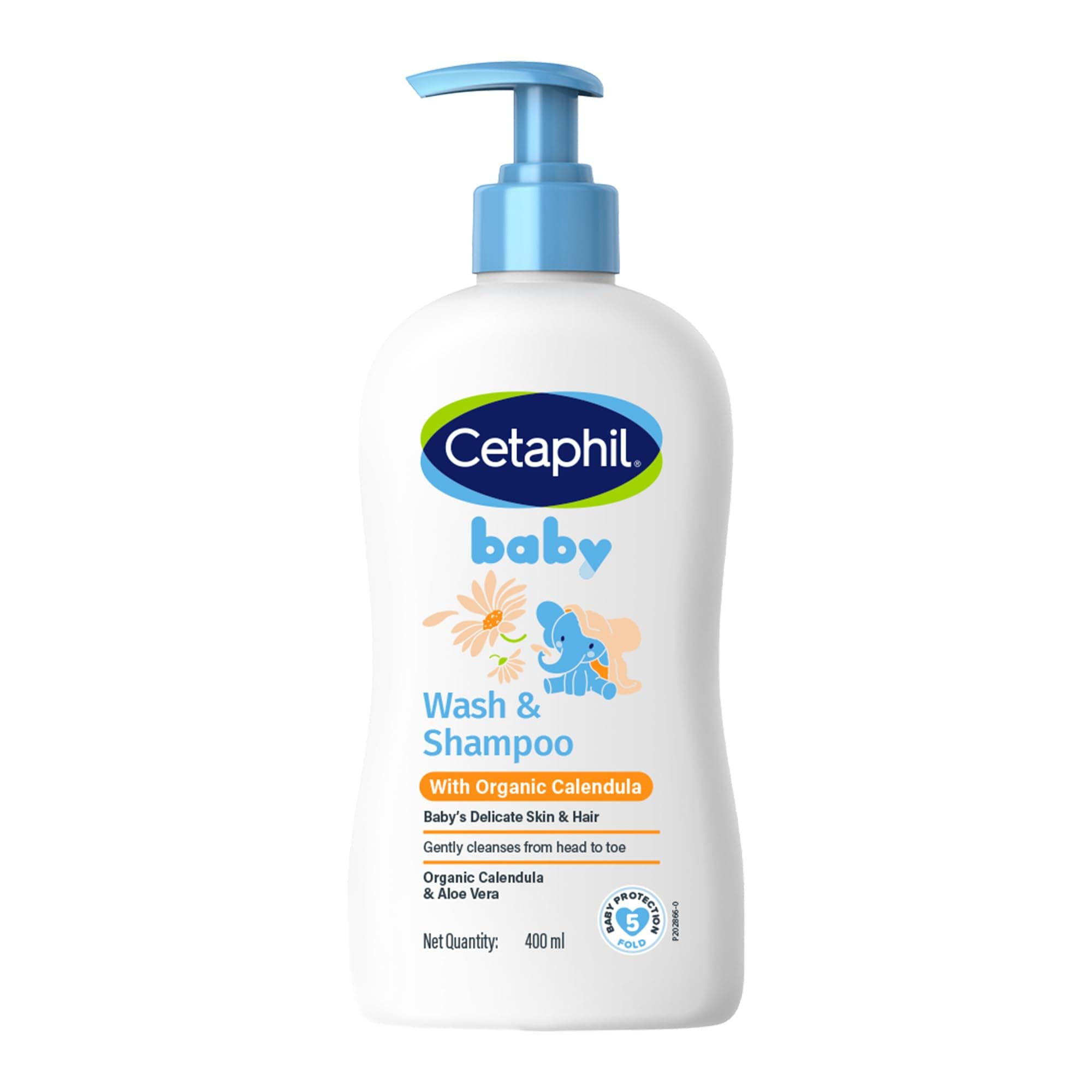 Cetaphil Baby Wash & Shampoowith Organic Calendula,Tear Free, Paraben, Colorant and Mineral Oil Free, 13.5 Fl. Oz (Packaging May Vary)