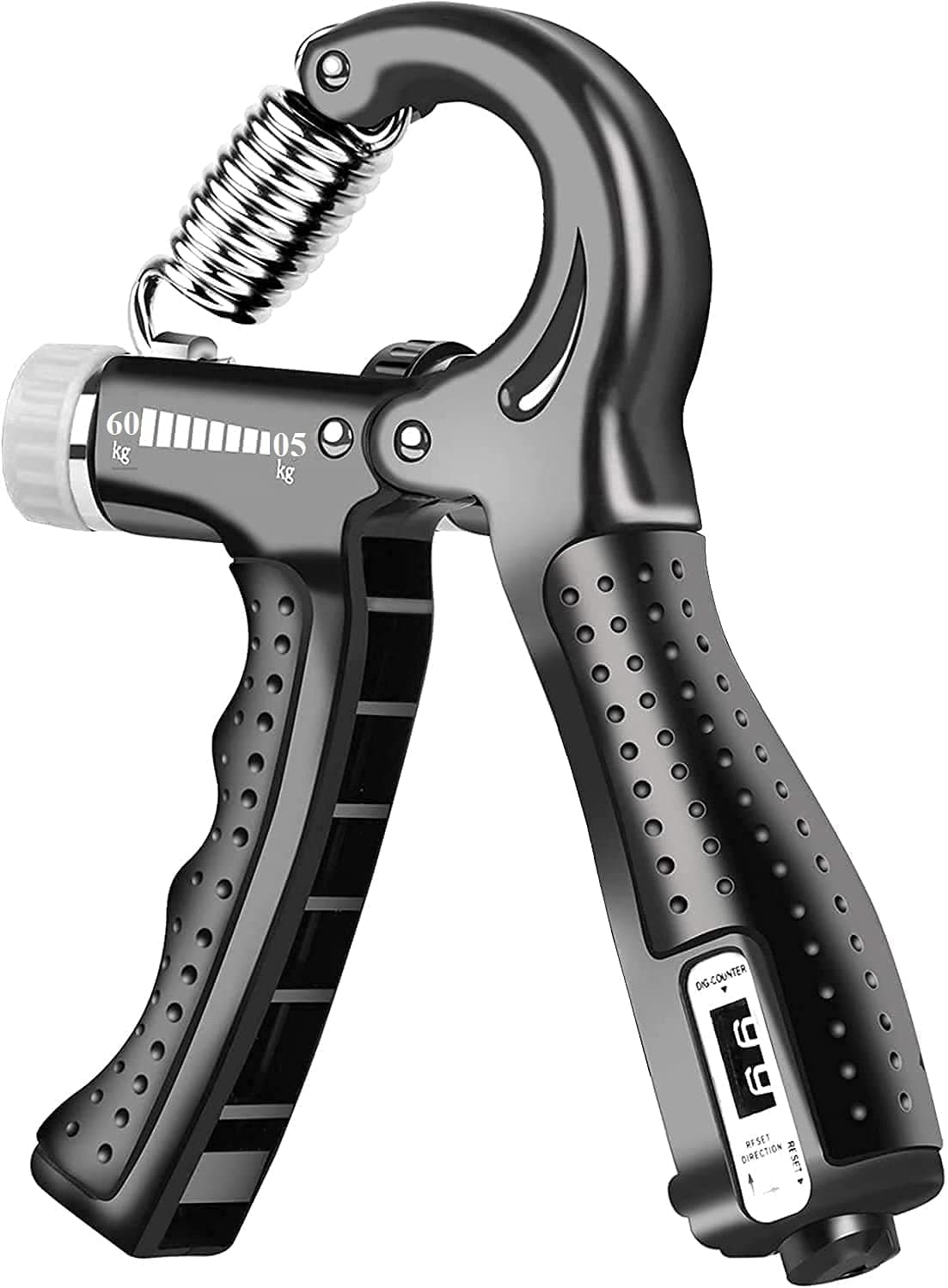 T TOPLINE 5KG To 60KG Weight Adjustable Hight Quality Hand Gripper for Men & Women |Hand Grip|Finger Exerciser|Power Gripper|Hand Exerciser Equipment|Hand Strengtheners (BLACK WITH COUNT)