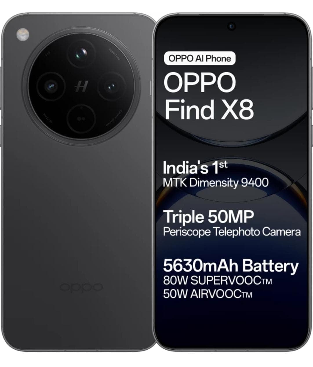 OPPO Find X8 5G (Space Black, 256 GB) (12 GB RAM)