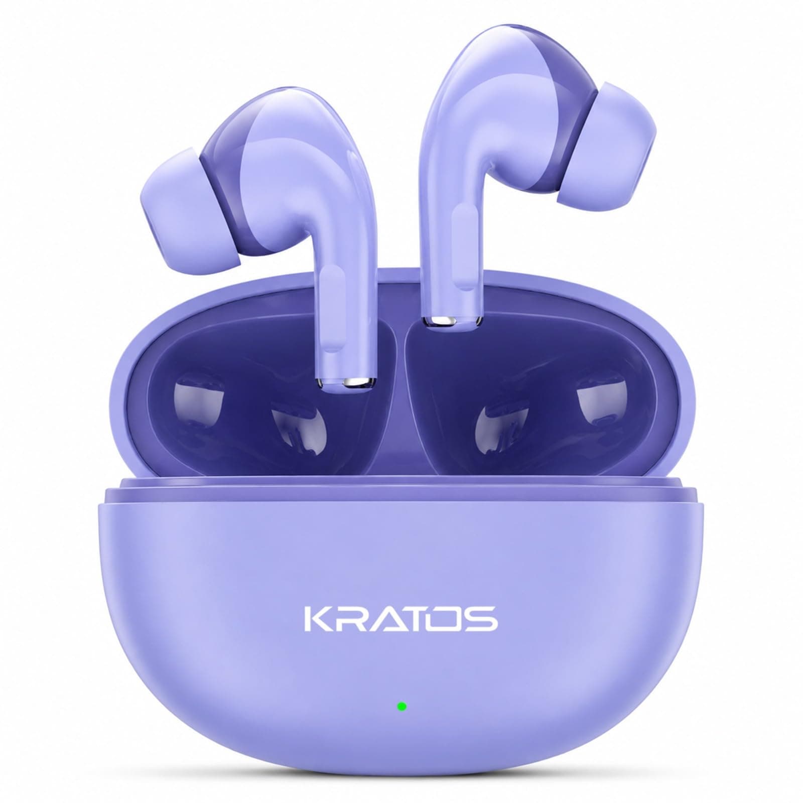 Kratos Pop Ear Buds Wireless with 60H Playtime, Noise Isolation & Clear Calls, Bluetooth Earbuds with Voice Assistant, Ear Buds with Bluetooth V 5.3 & with Type C Fast Charging, IPX4 TWS Earphones