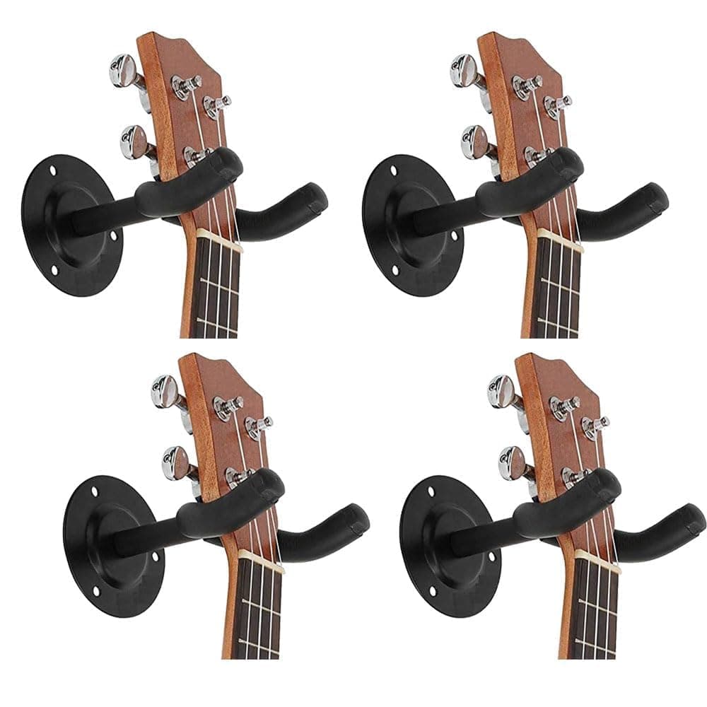 CERLINK Guitar Wall Hanger, Guitar Wall Mount, Guitar Hanger Wall Hook Stand Rack for Acoustic | Electric | Bass Guitar | Banjo | Mandolin, Guitars Accessories (Pack of-4)