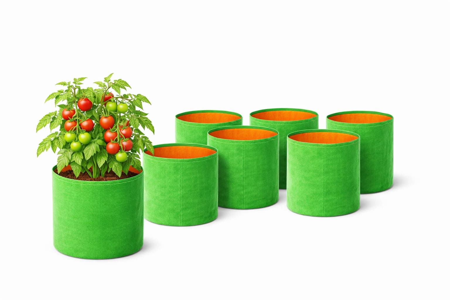 Alam Industries HDPE Grow Bags 12x12 Inch – Pack of 6 | Heavy Duty Fabric Grow Bags for Terrace, Balcony & Home Gardening