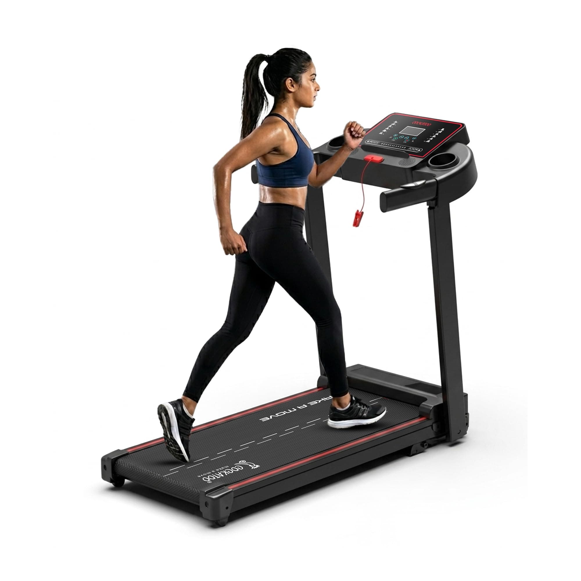 Cockatoo SmartRun3.5 3.5HP Peak DC Motorized Treadmill for Home, with 3 Level Manual Incline, Max Speed 14 Km/Hr (DIY Installation)
