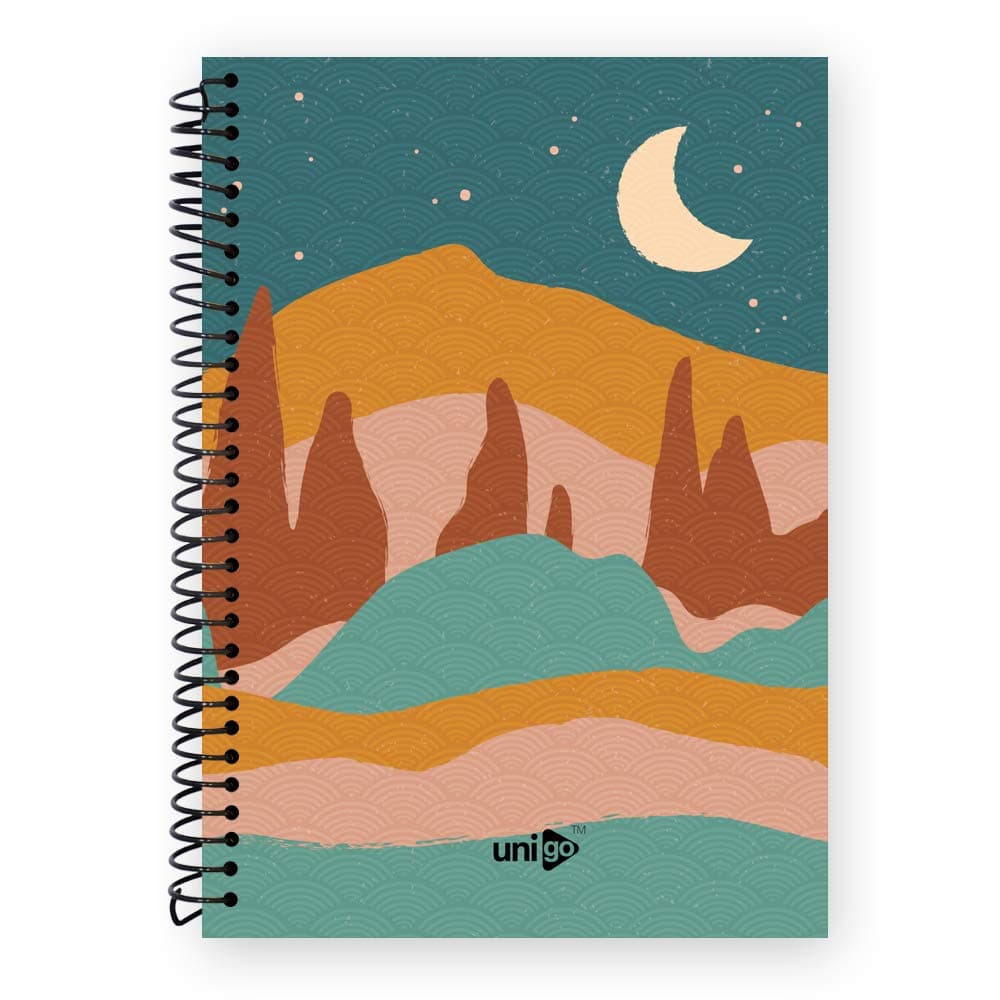 Unigo A4 Size Spiral Notebook, Unruled/Plain, Bright & Smooth Paper, 29.7 x 21 cm, (300 Pages, Uni-02)
