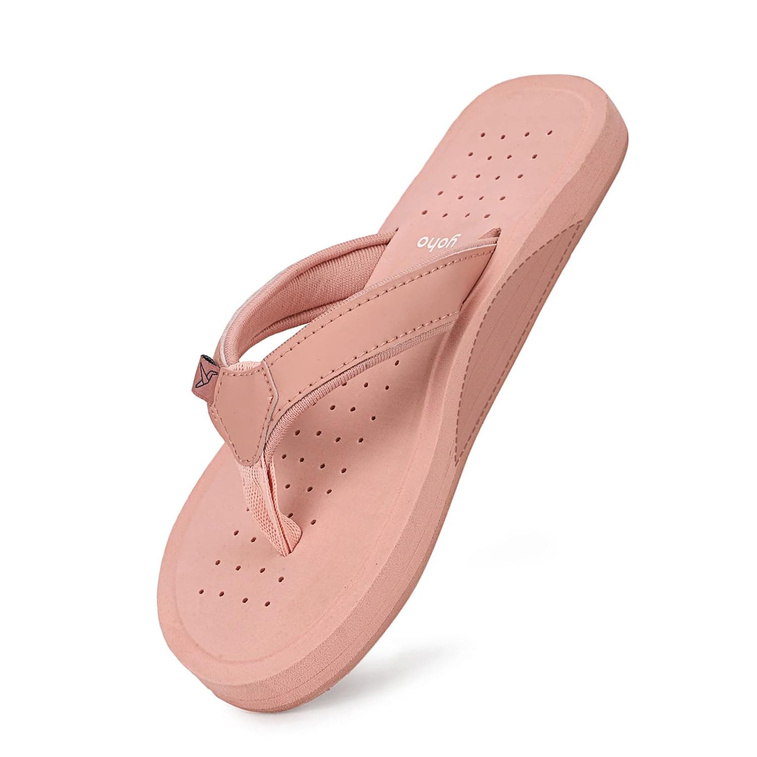 YOHO ArchFlex orthopedic slippers for women | Arch support for pain relief | Soft, Anti-Skid, lightweight | comfortable padded straps flip flops for Everyday | Rose Shadow - UK 4
