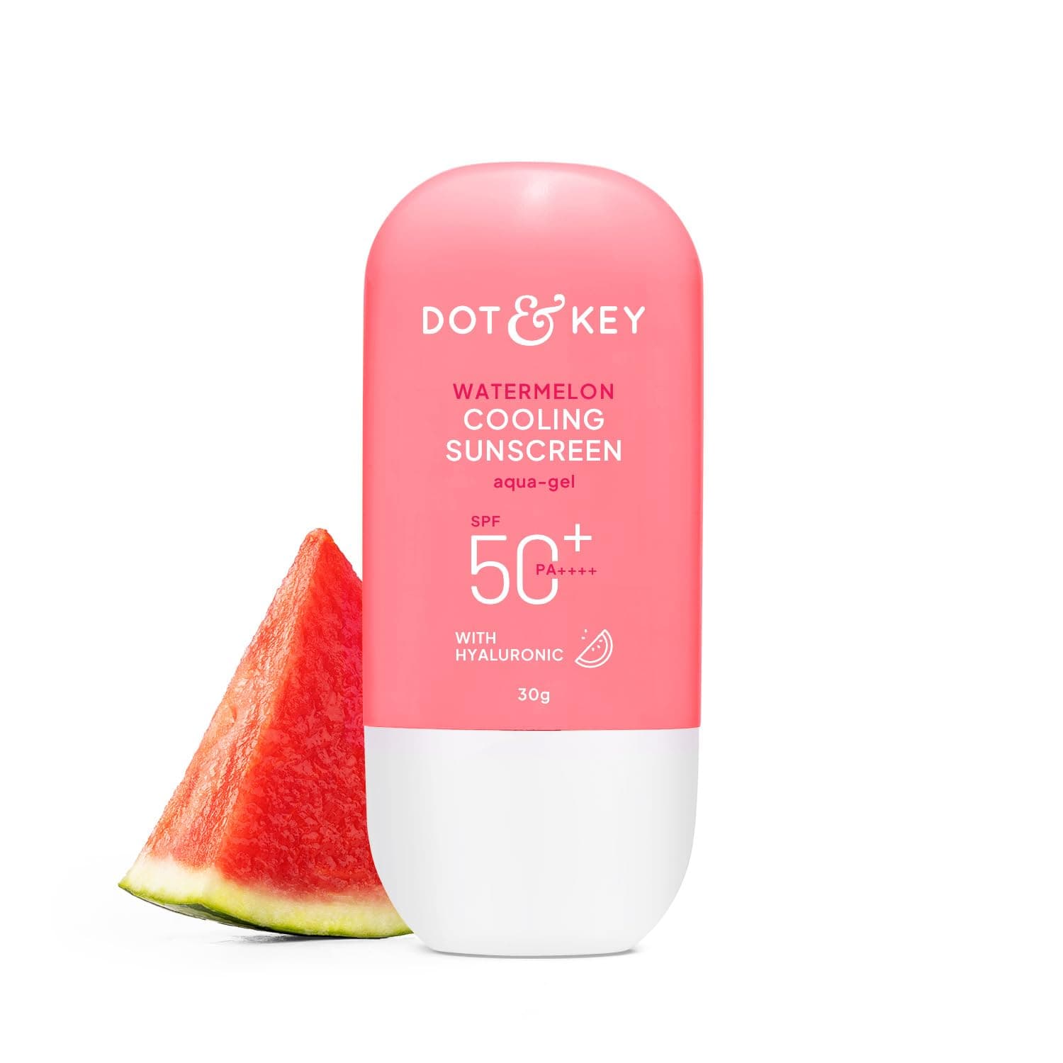 Dot & Key Watermelon Cooling Sunscreen, In-Vivo Tested SPF 50+ PA++++, With New-Age UV Filters, Instantly Cools skin, Controls Excess Oil, Broad Spectrum Protection, No White Cast, No White Cast | 30g