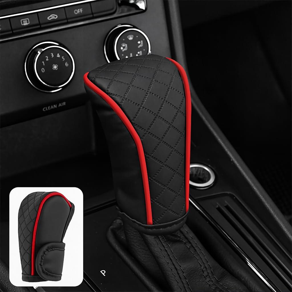 STHIRA Gear Shift Knob Cover Universal Fit PU Anti-Slip Car Accessory