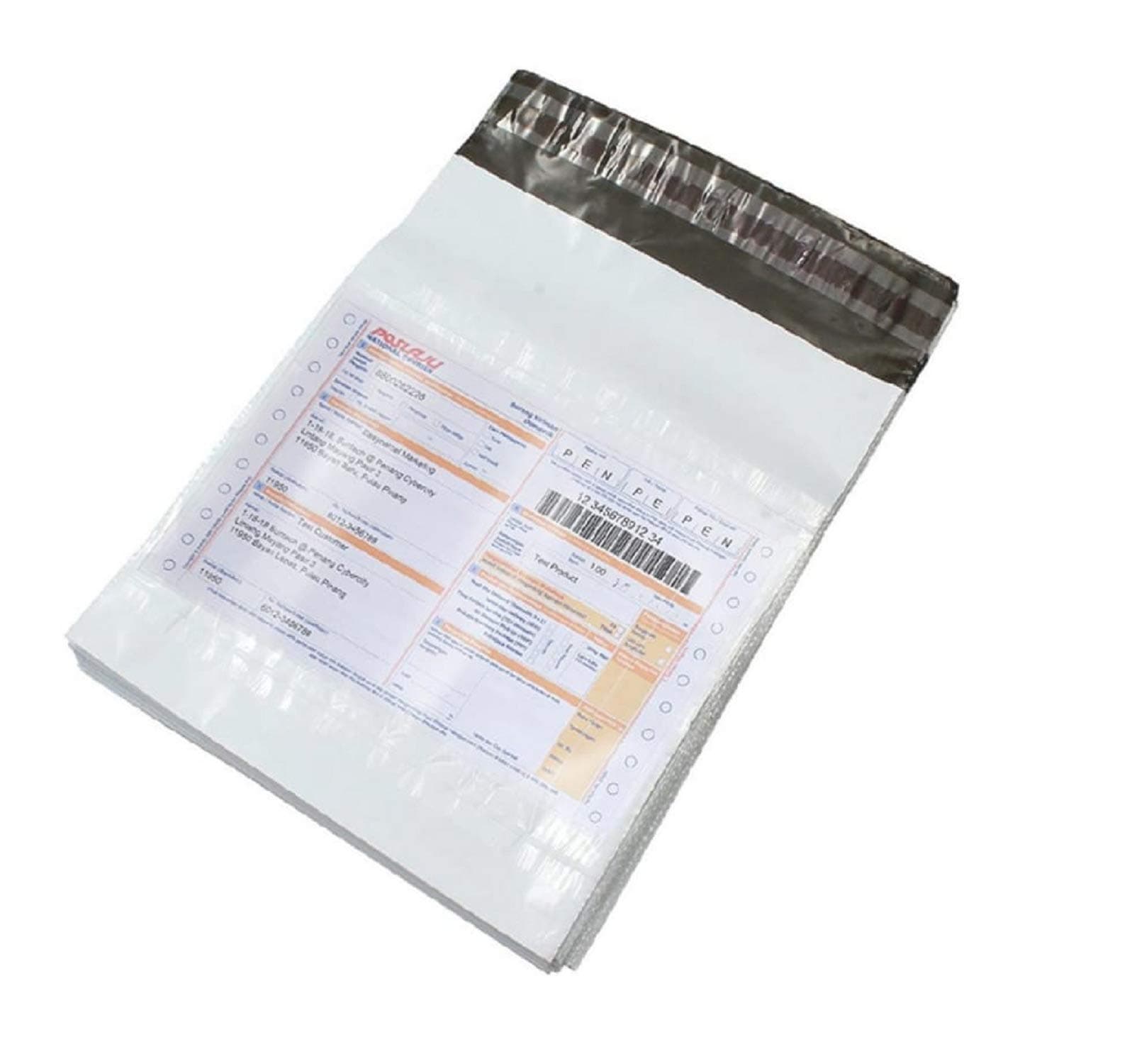 RAGI PACKAGING 12X14 Plain Temper Proof Courier Bag Pod 60 Micron with Document Pouch (Pack of 200)