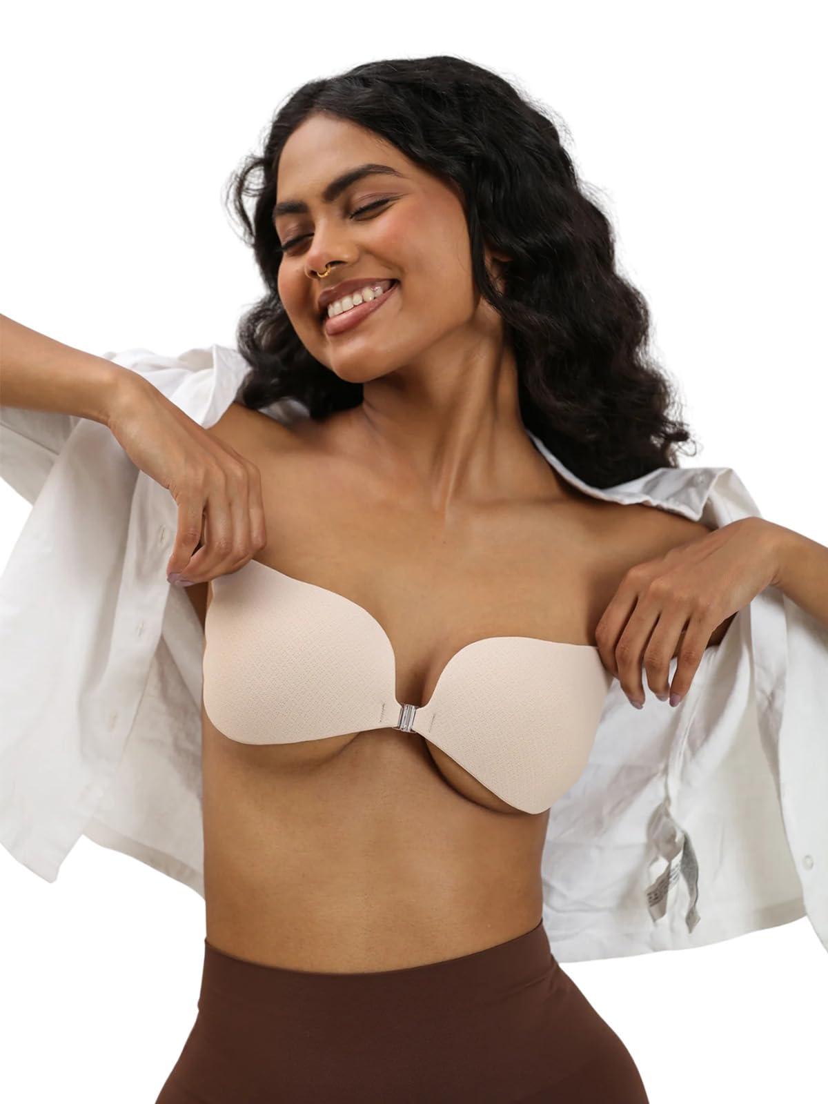 UNDERNEAT Womens Supportable Adhesive Bra | Ideal for Backless & Strapless Outfits | Seamless and Invisible | Stick-On Bra with Lift & Shaping | Strong and Skin-Friendly Adhesive