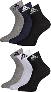 adidas Men's Cotton Original Flat Knit Ankle Length Socks (Pack Of 6 Pairs-12N) (AD-203/GWB_CGB Multi Color)