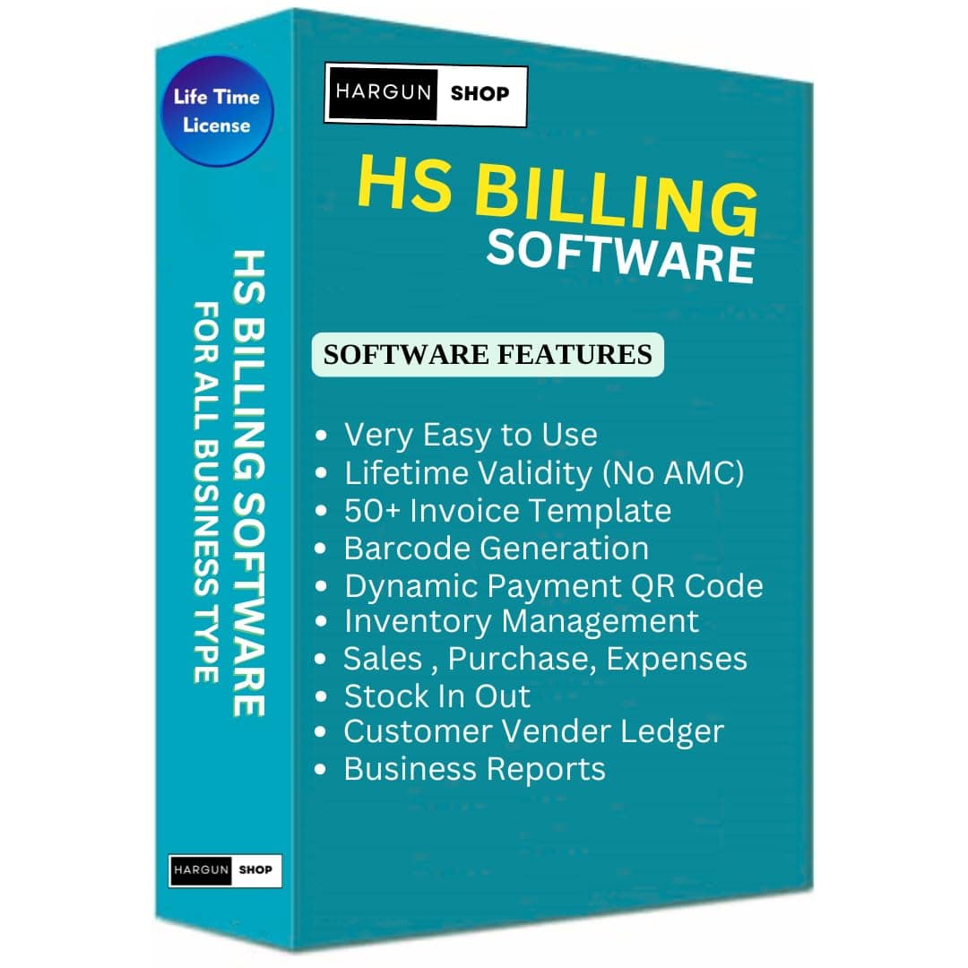 HS Billing Software Lifetime Validity For All Small Business Type | Email Delivery in 2 hours- No CD