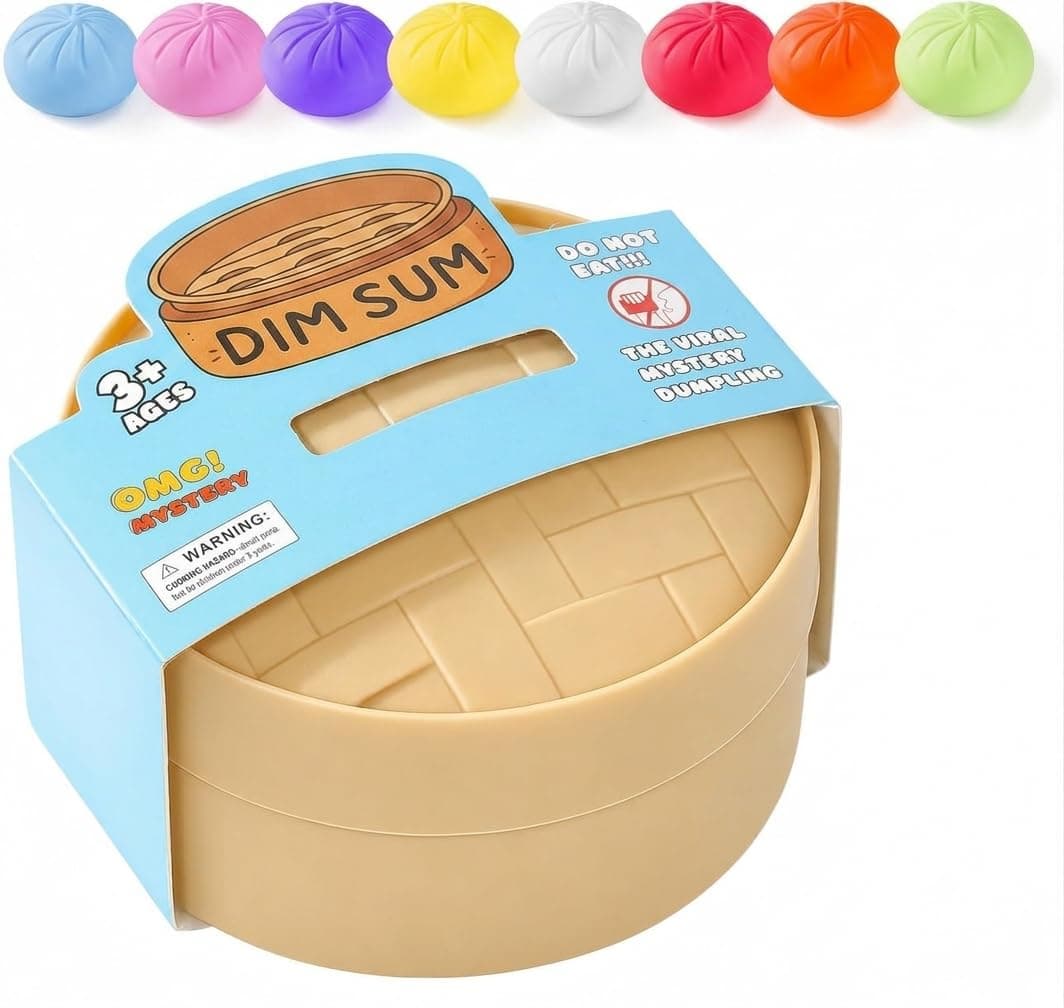 Stress Relief Toy with Mini Steamer Box Soft Squishy Stress Ball, Slow Rising Sensory Squeeze Toy with Storage Case, Anxiety Relief Fidget Toy for Children, Teens & Adults