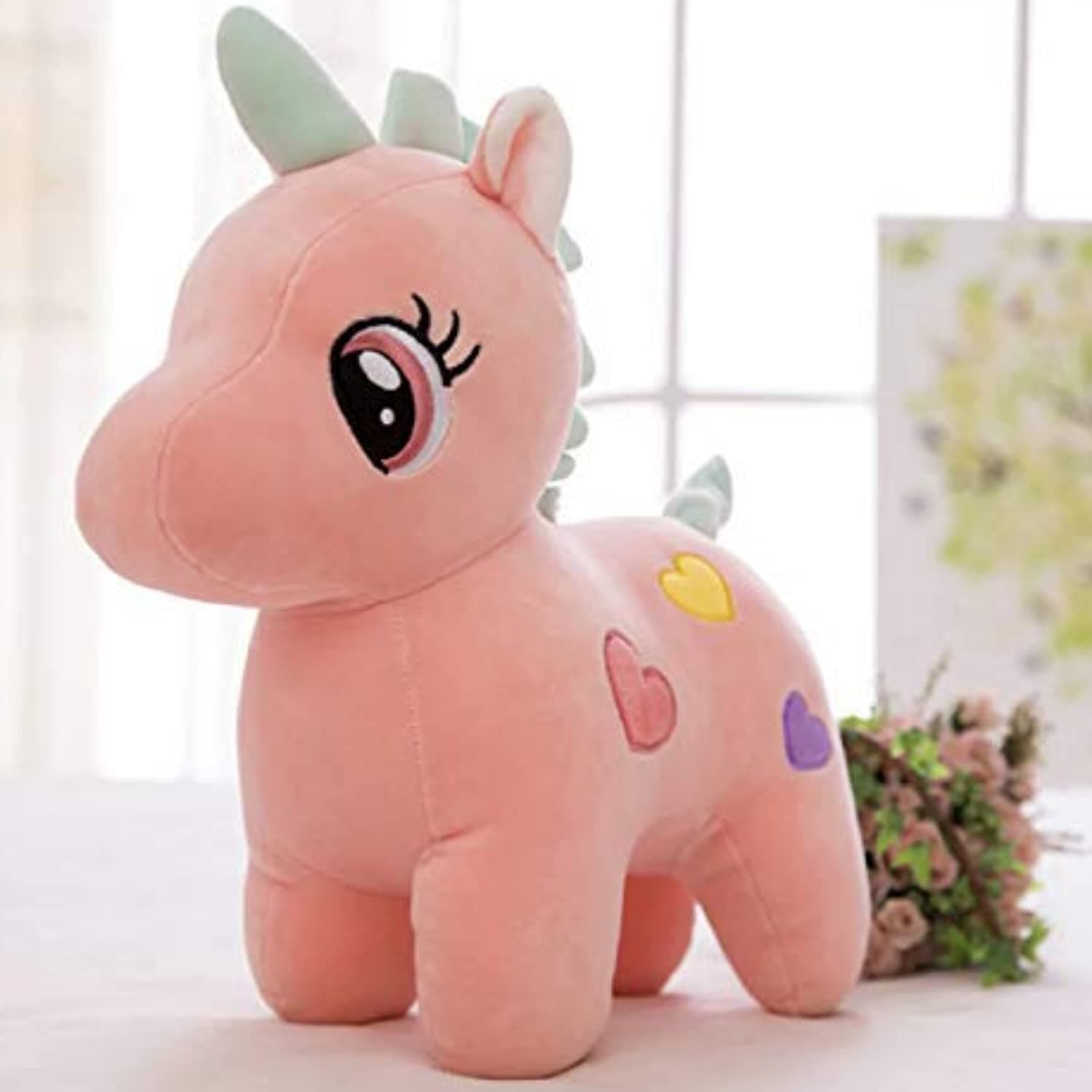 HUG 'n' FEEL SOFT TOYS Unicorn, Soft Toy, Baby Toys, Kids Toy, Soft Toy, Toy for Girl, Birthday Gift for Girl Boys, Toy for Girls, Kids Toys for Boys Girl, Toys Plush Items, (30cm, Pink)