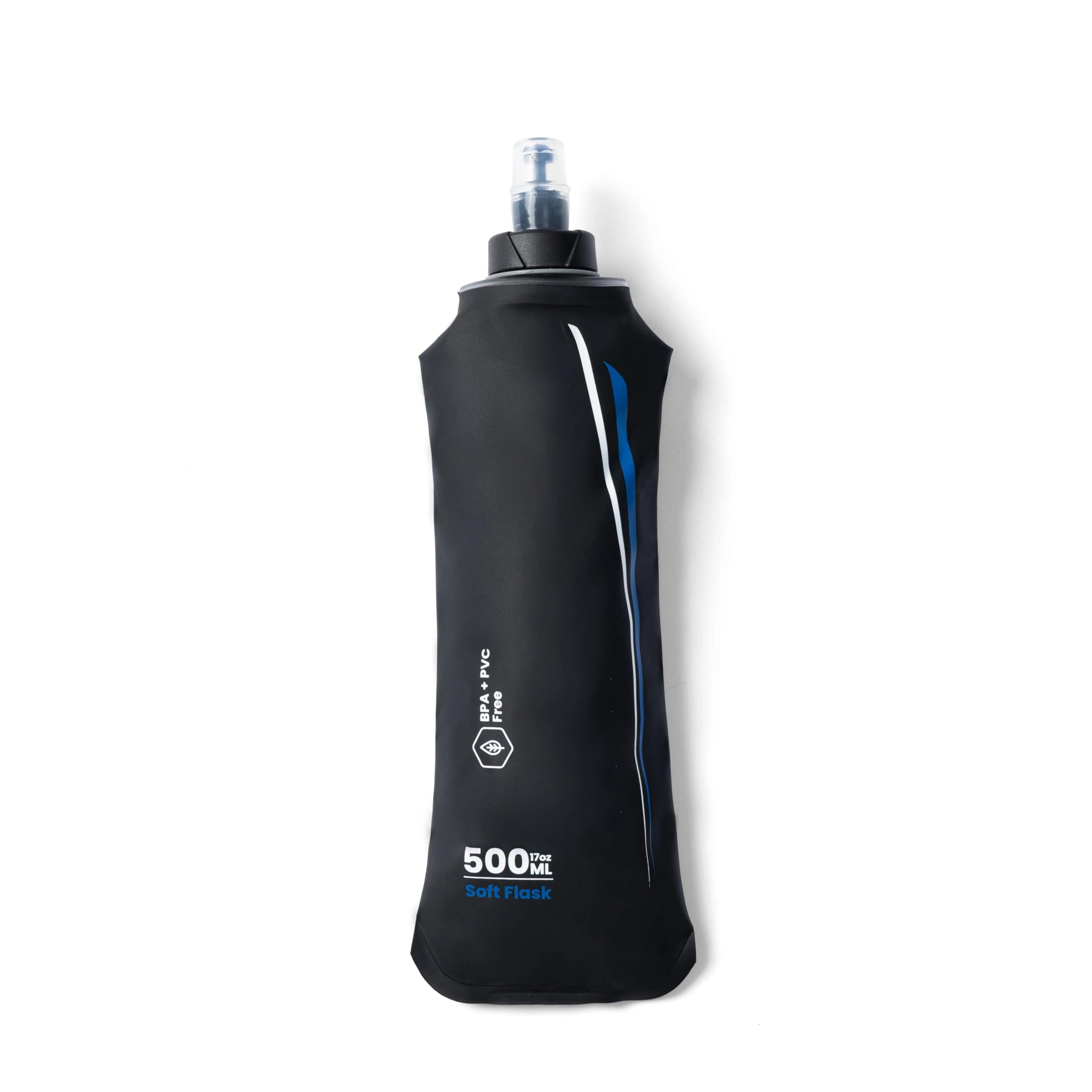 Hydration & Water Soft Flask for Running and Cycling | 500 mL (Black)