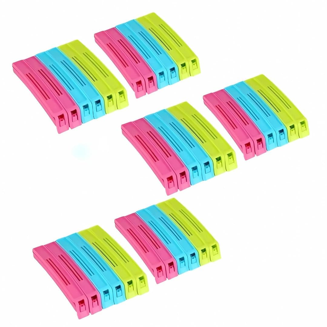 Divayanshi Packet Sealer Clip (Pack of 36) – Bag Clips for Food Storage, Plastic Packet Sealer for Kitchen, Airtight Seal, Reusable, Multipurpose for Packet Sealing