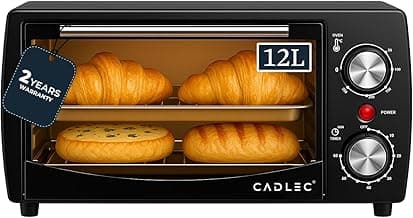 Cadlec Cruise Pro 12L Multi-Function OTG for Kitchen, 1000W Oven Toaster Griller, Bake Grill Toast, Oven for Baking, Adjustable Temperature & Timer, Black, 2 Year Warranty