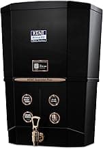 KENT Supreme Plus Alkaline+Copper RO Water Purifier | RO+UV+UF+Alk +Cu+TDSControl+UV LED Tank|Advanced ROTech for SabseShudh Paani |Auto Flush| 8L|20LPH| Ideal for Borewell/Tanker/MunicipalWater|Black