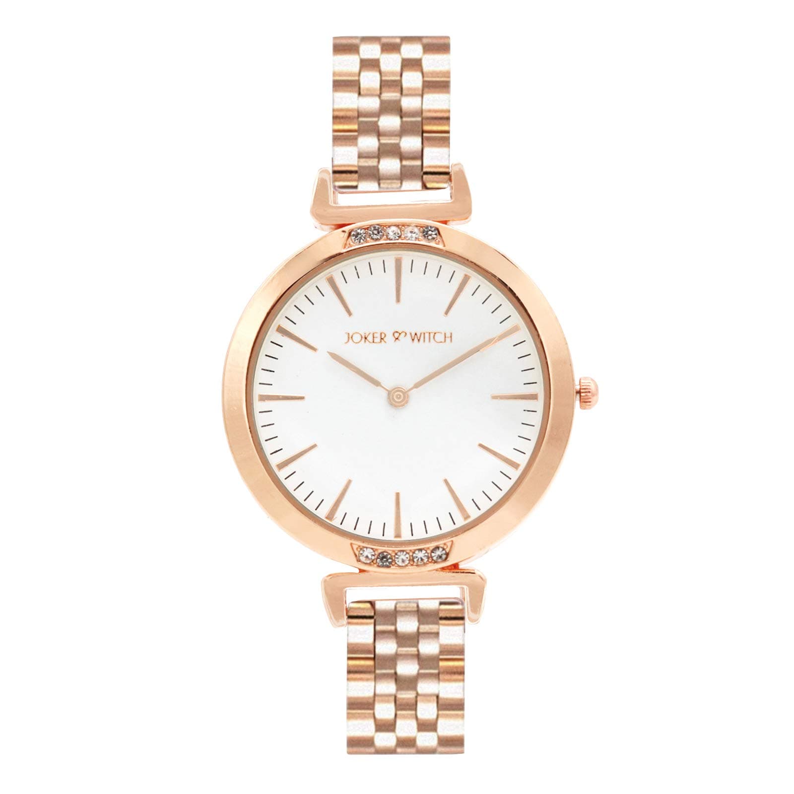Joker & Witch Petite White Dial 12mm Rose Gold Stainless Steel Watch for Women