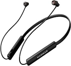 HAMMER Splendor 2 Wireless Neckband Bluetooth v6.0 with 50H Playtime, ENC, 10mm Drivers, Type-C Fast Charging, 55ms Low Latency, Lightweight Earphones (Black)