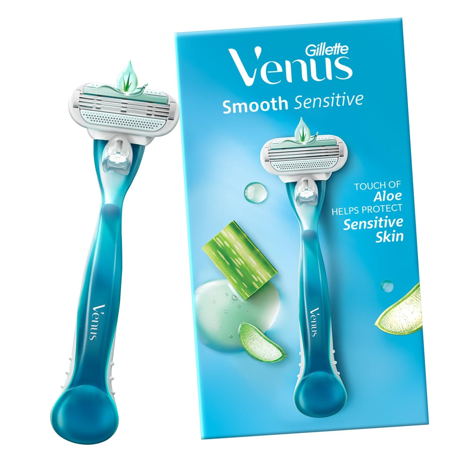 Gillette Venus Smooth Hair Removal Razor for Women with Aloe Vera, 1 Pc
