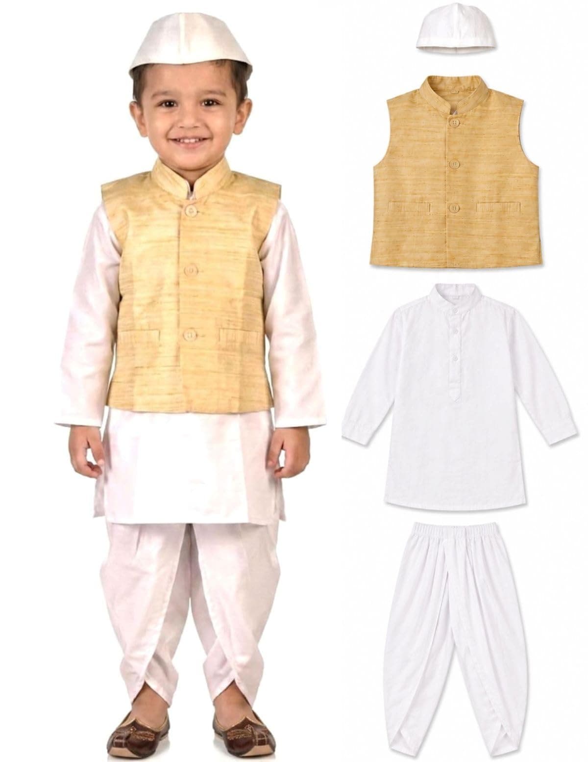 BookMyCostume Lal Bahadur Shastri Freedom Fighter Kids Fancy Dress Costume 4-5 Years
