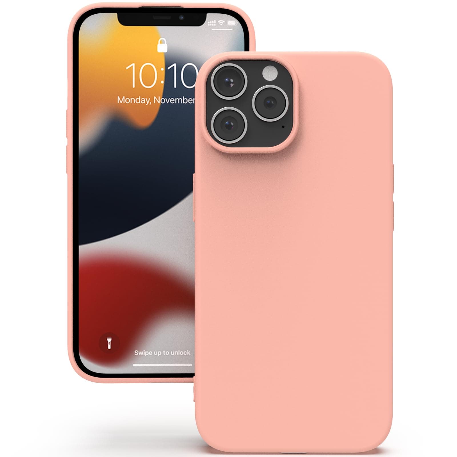 YATWIN Silicone Back Case for iPhone 12 Pro Max, Soft-Touch Phone Back Cover for Apple iPhone 12 Pro Max - Pink