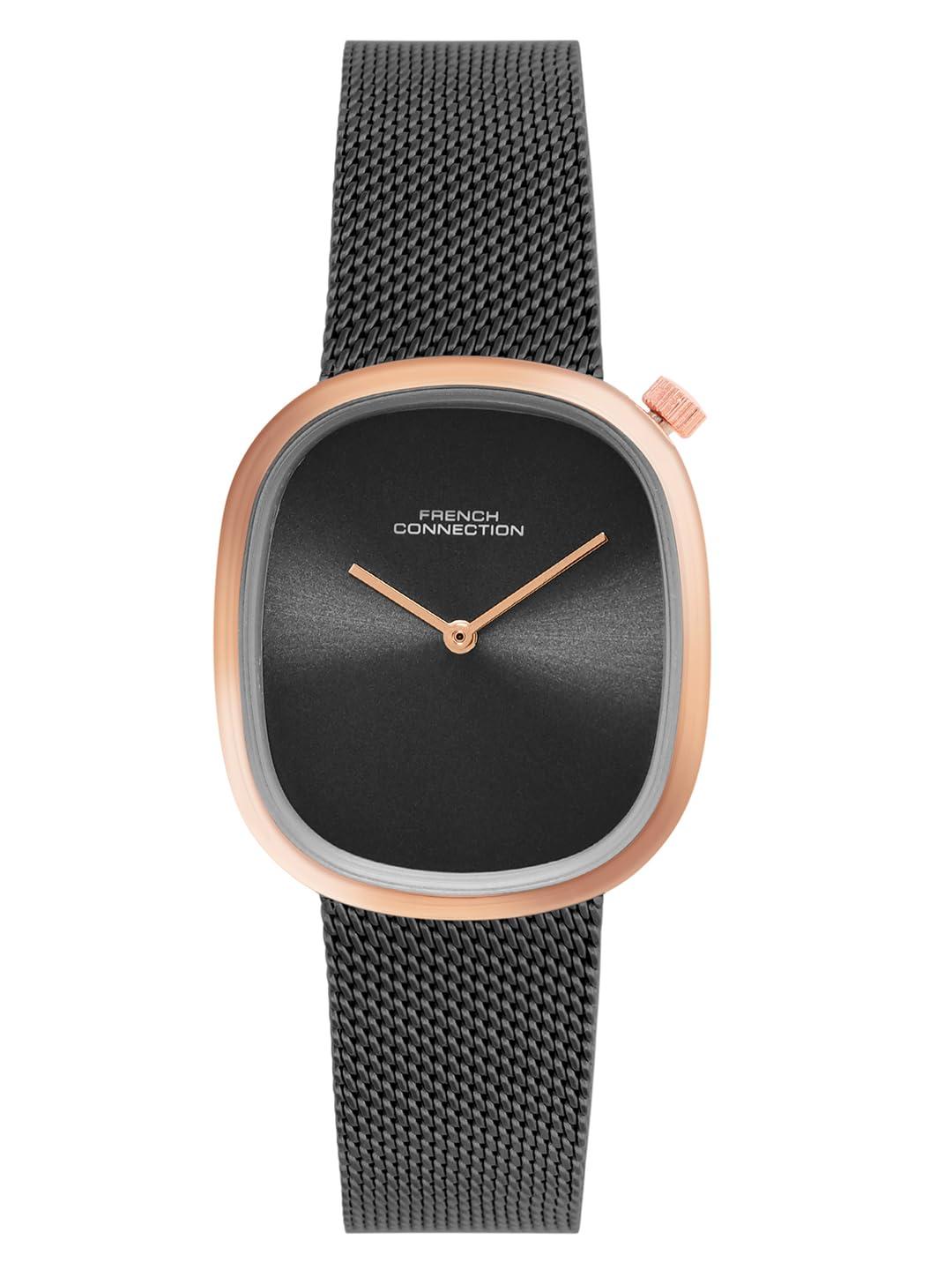 French Connection Women’s Black Dial Analog Watch -FCN0112BM