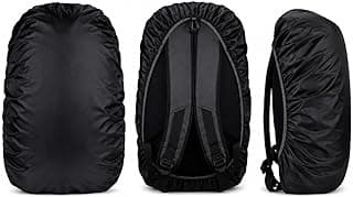 Lazer Accessories Lazer Waterproof Backpack Rain Cover for School, College & Laptop Bags | Heavy Duty Nylon Dustproof & Rainproof Protector with Elastic Adjustable Fit for Travel & Hiking Backpacks (20L-40L, Black)