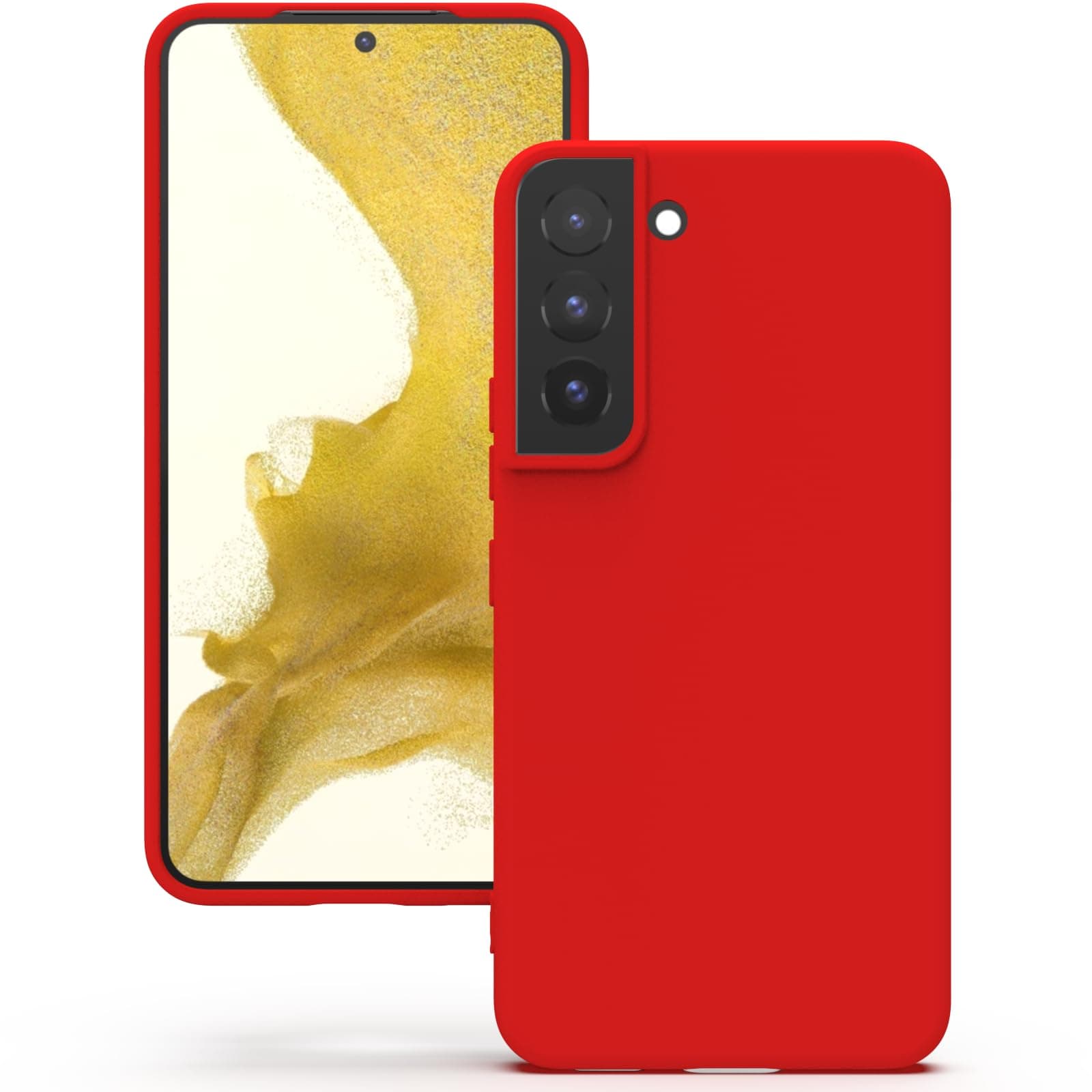YATWIN Silicone Back Case for Samsung Galaxy S22 Plus, Soft-Touch Phone Back Cover for Samsung Galaxy S22 Plus - Red