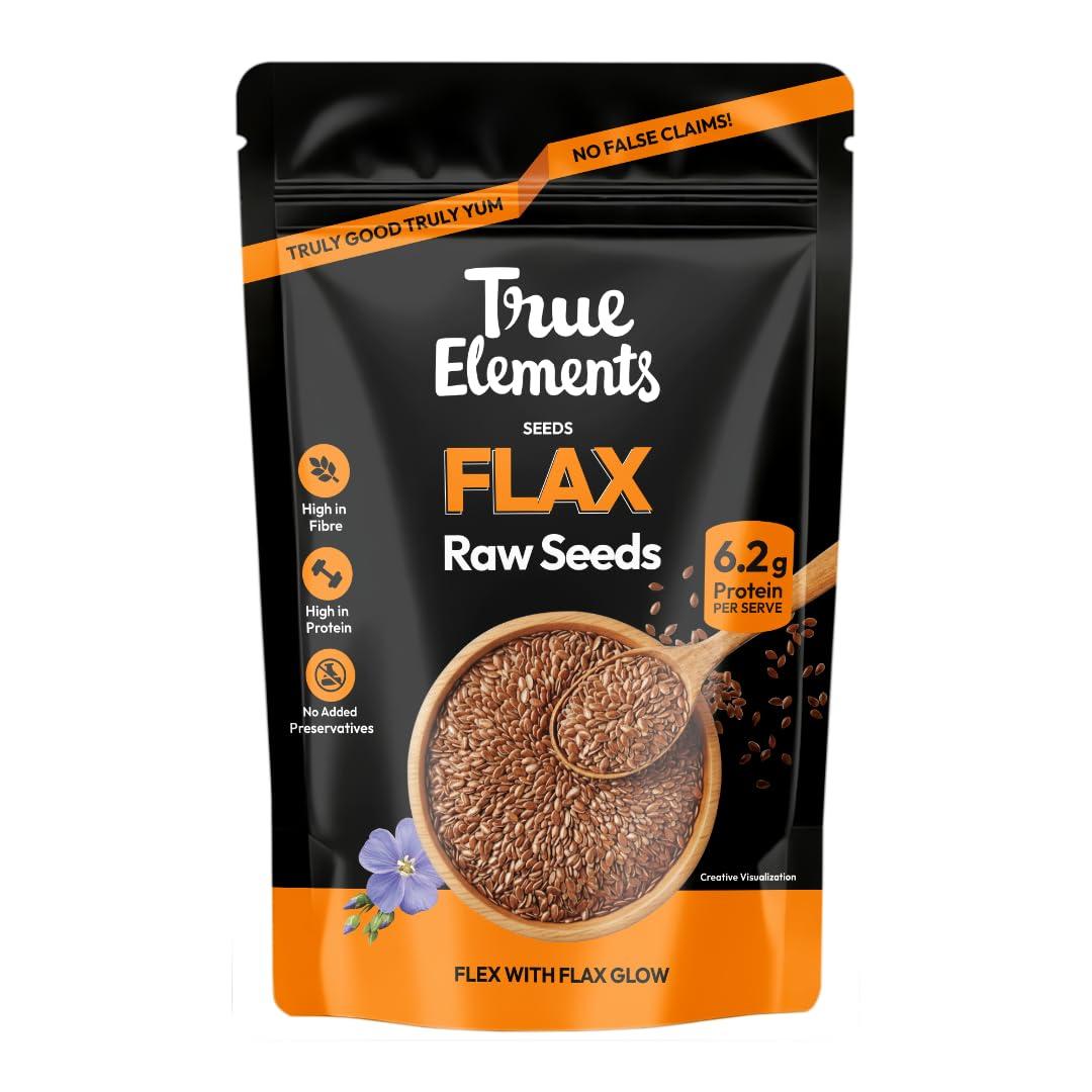 True Elements Flax Seeds 250g - Alsi Seeds | Source of Iron & Protein