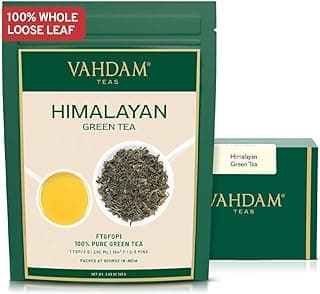 VAHDAM Organic Himalayan Green Tea - 100g | Rich in Antioxidants | Smooth & Non-Bitter | Grown Leaves from Himalayas | Non-GMO | Gluten Free