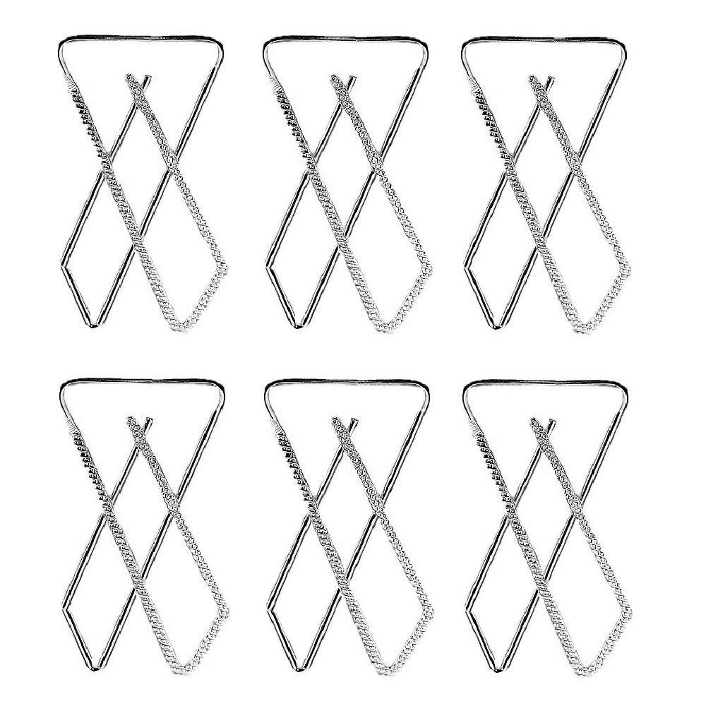 VAMA FASHIONS Silver Plated X Saree Pin Anti Tarnish Clip on Sarees Pleats Brooch Coat Dress Gown Shawl Bridal Safety Pins for Women & girl (Silver Saree Pin)