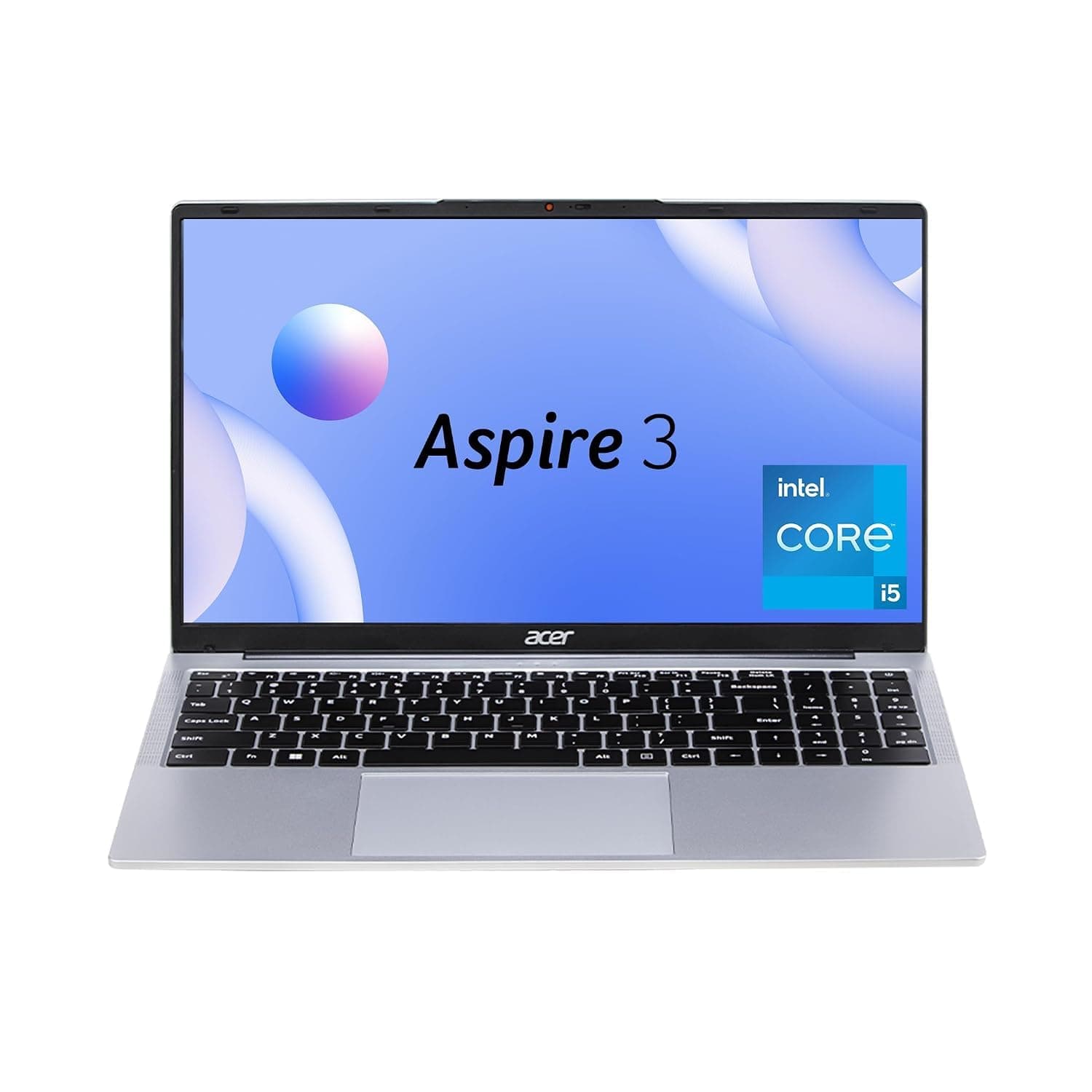 Acer Aspire 3 Intel Core i5-1334U Processor, 8GB RAM/512GB SSD, 39.62 cm(15.6") FHD LED-Backlit IPS Display, Win11Home, Pure Silver, 1.7Kg, A325-53, Thin & Light Laptop