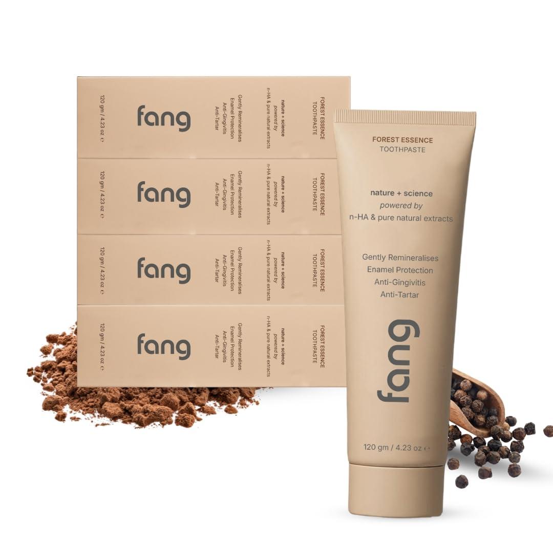 Fang Forest Essence |Fluoride Free Hydroxyapatite|Teeth Whitening|Heals Sensitive Teeth|Fights Cavities,Gum Diseases & Bad Breath|SLS & Chemical Free|Organic, Vegan (Forest Essence, 4)