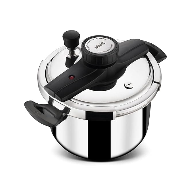 Stahl Versatil Triply 5L Pressure Cooker, Induction Cooker, Outer Lid Pressure Cooker, Induction & Gas Stove Compatible, 5 Years Warranty