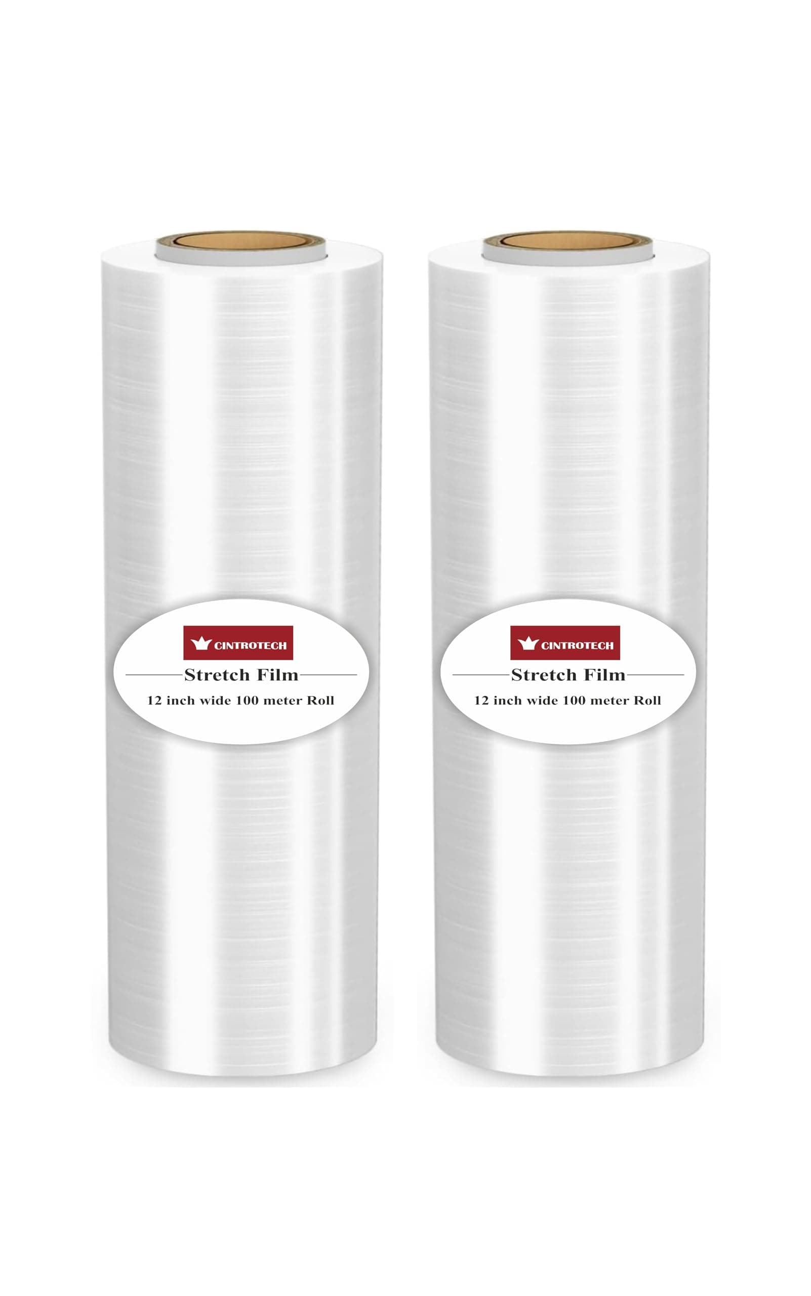 Cintrotech Biodegradable Wrapping Roll for Packing Material,12 Inch (300 mm), 100 Meter Length, Pack of 2, White