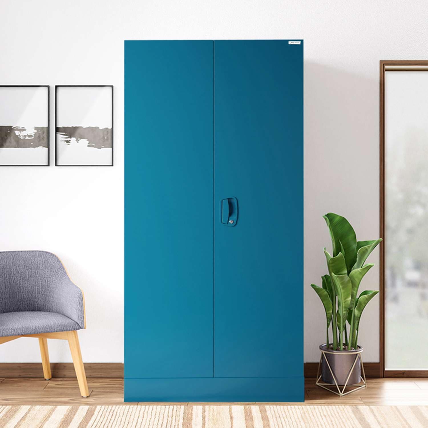 Interio by Godrej Aceline 2 Door Steel Almirah with Half Locker