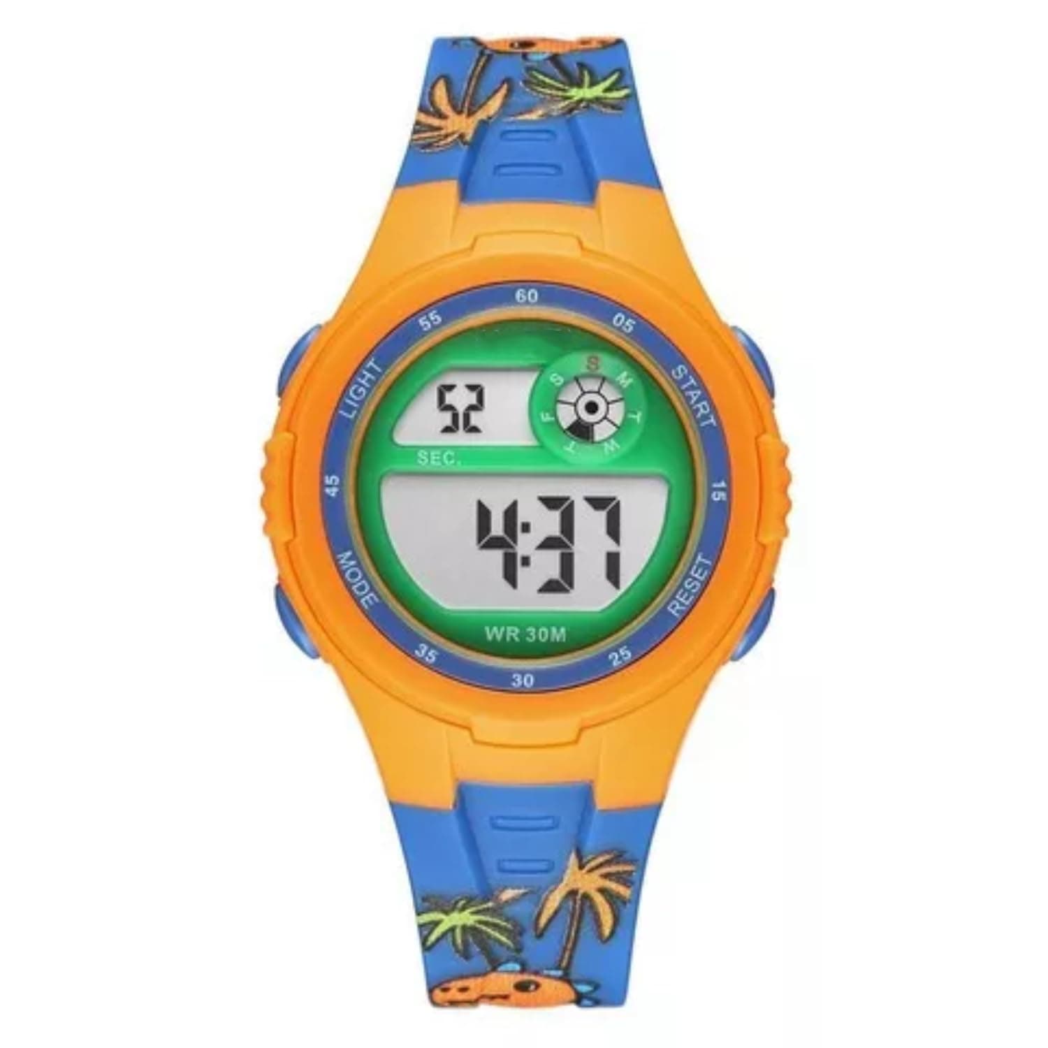 ON TIME OCTUS Digital Watch for Kids Unisex-Multi-Functional 30 M Waterproof Sports Watches for Boys and Girls Between 4 to 13 Years of Age (Blue Dino)