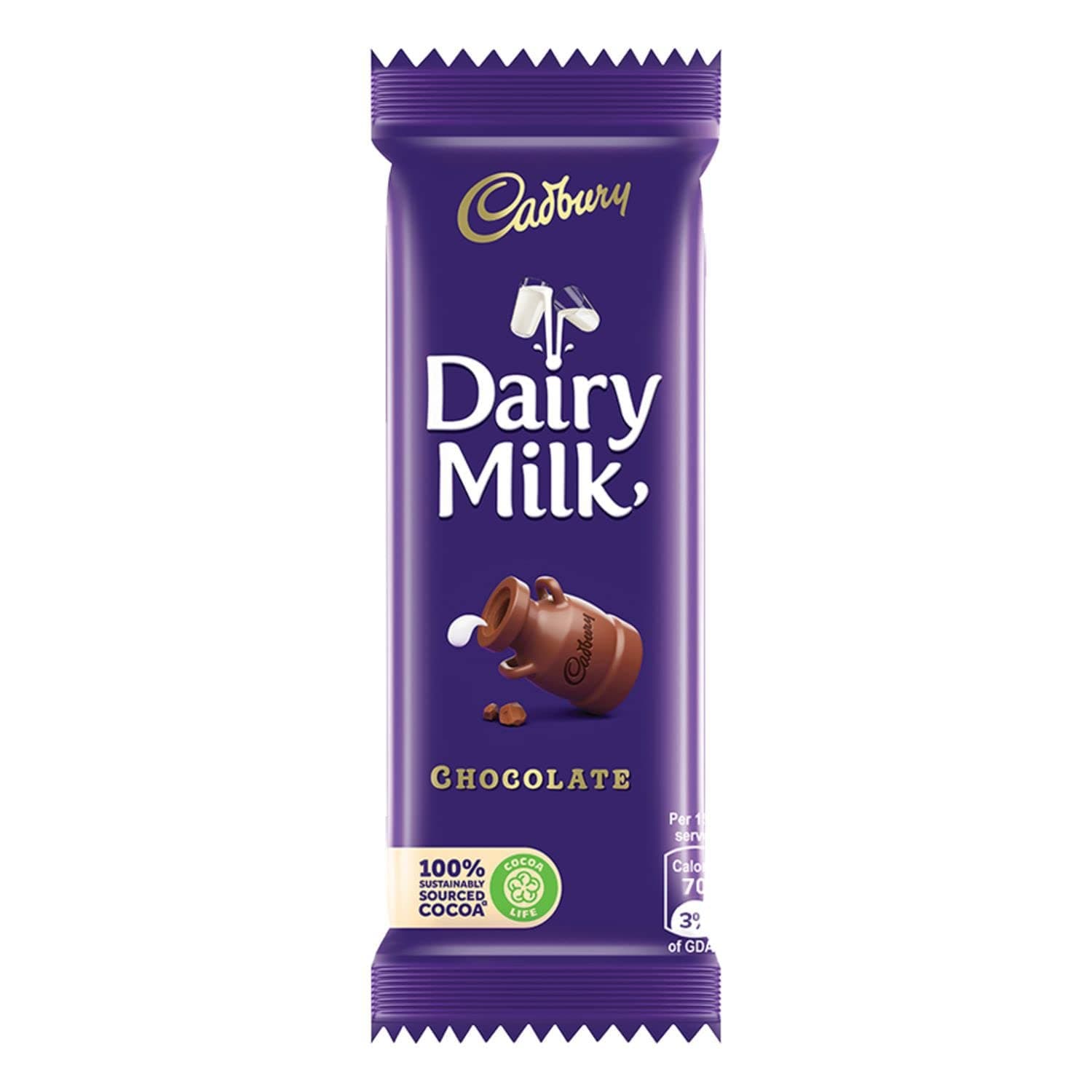 Cadbury Dairy Milk Chocolate Bar, 13.2gram (Pack of 56)