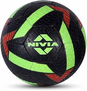 Nivia Street Football, Training Ball, 32 Panels, Durable Rubber Cover Hand-Stitched, Latex Bladder, Training Ball Standard, Made for Practice Sessions, to Play On Hard Ground