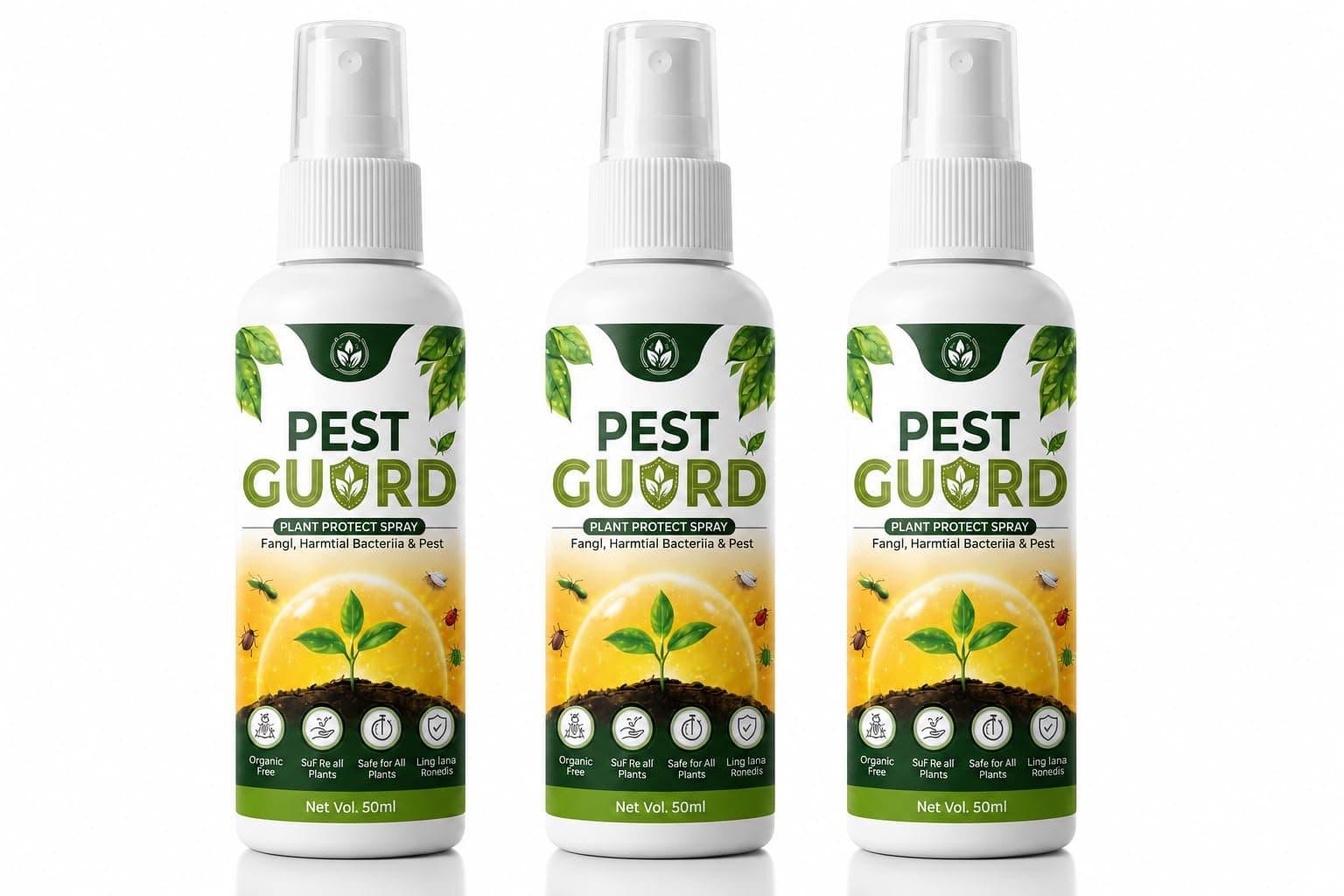 Pest Guard Plant Protect Spray 50ml | Ready-to-Use Plant Protection Spray | Helps Maintain Healthy Indoor & Outdoor Plants | Easy Application Formula for Gardens, Houseplants(Pack Of 3)