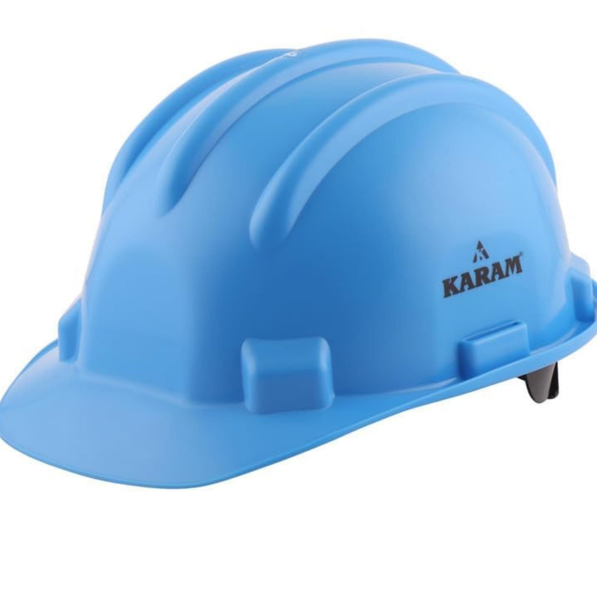 KARAM PN521 Safety Helmet for Men Construction Helmet | Ratchet Type Adjustment with Adjustable Chin Strap | Work Helmet with Side Slot for Attachment | is:2925:1984 Certified | Star Blue
