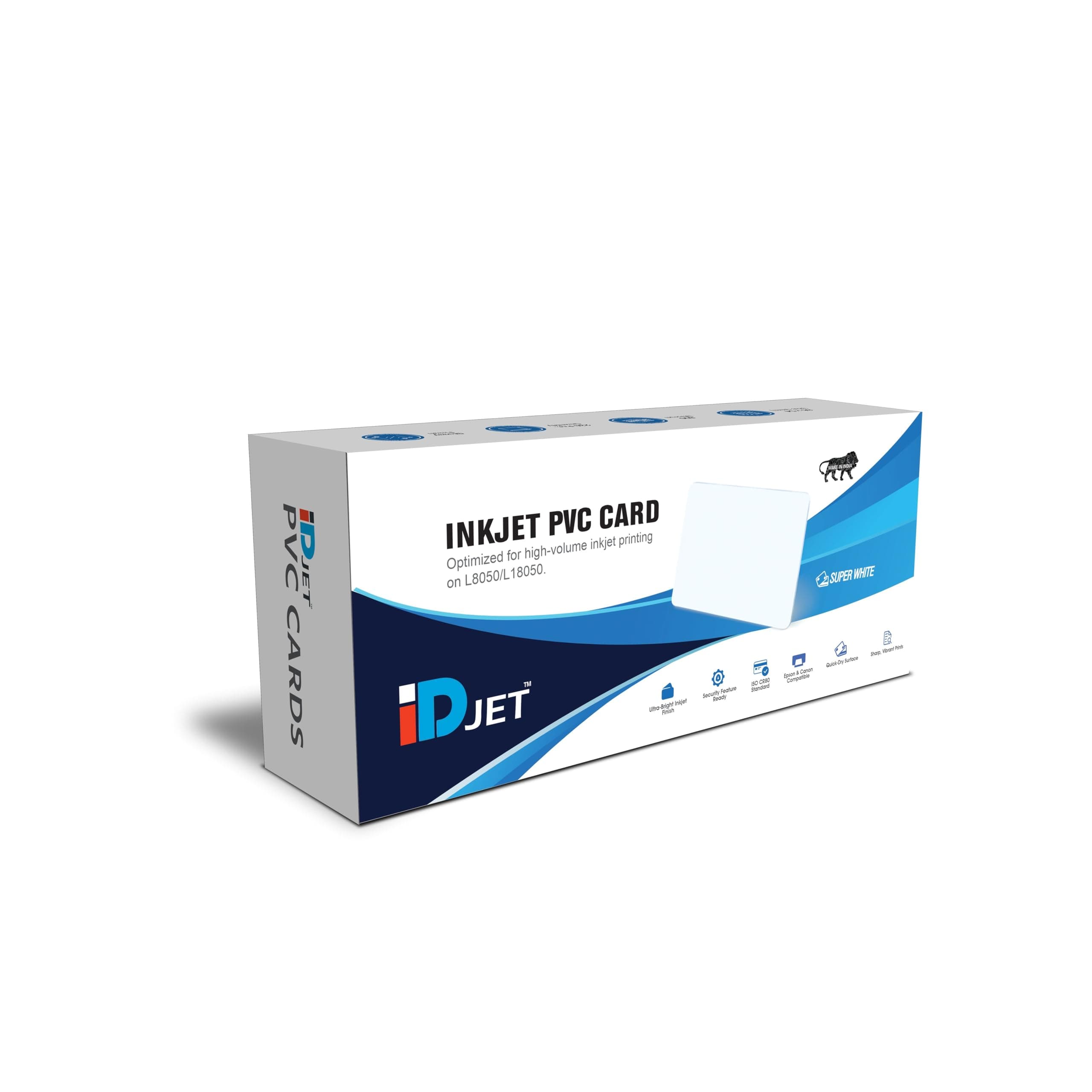 iDJET Plain White PVC ID Card for Inkjet Printers -Set of 230 Cards: EPSON inkjet printers