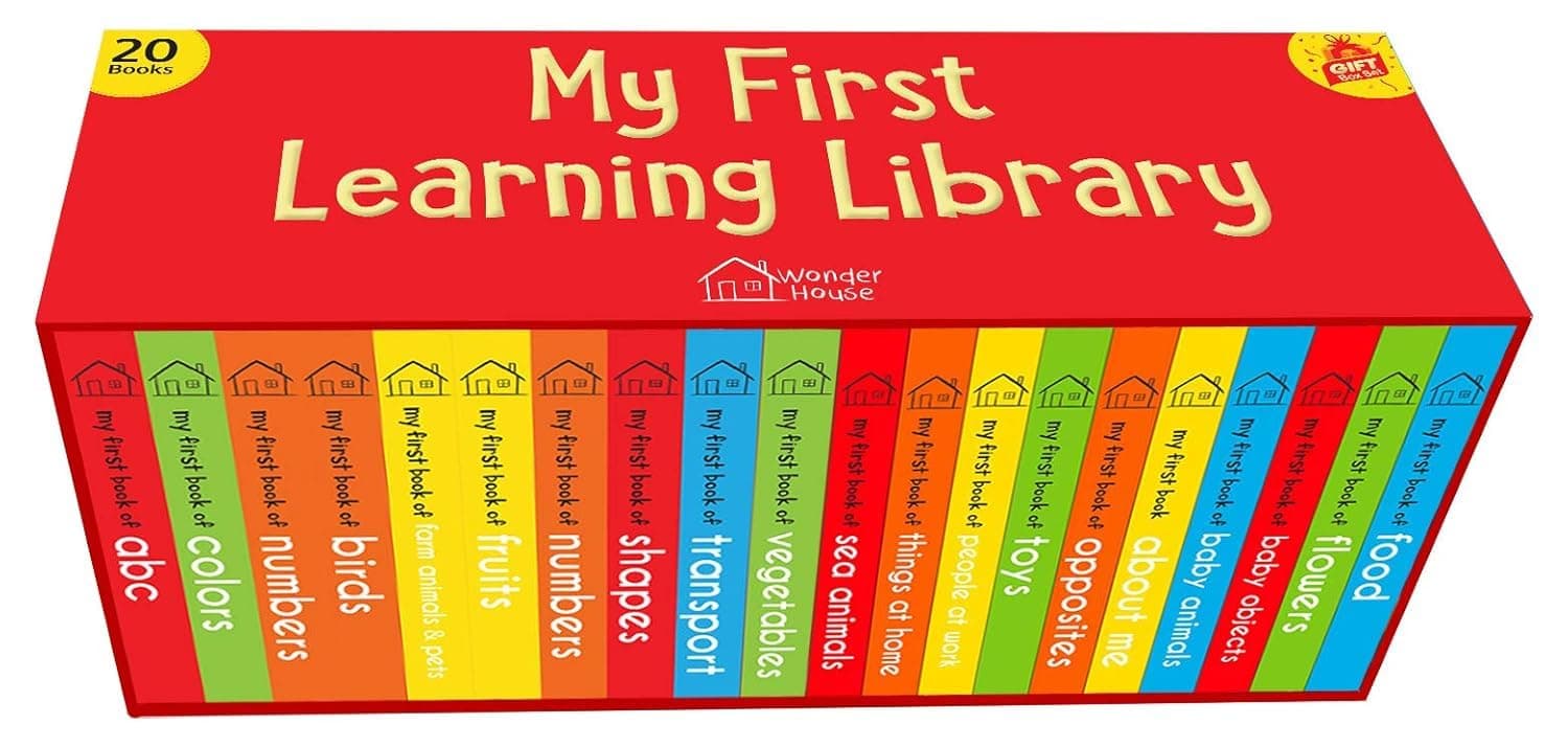 My First Learning Library Boxset For Kids (20 Board Books) | Ages 0–3 Years | Early Learning | Picture Book | Gift Set For Babies & Toddlers | Latest Edition | Abc | Numbers | Fruits | Animals & More