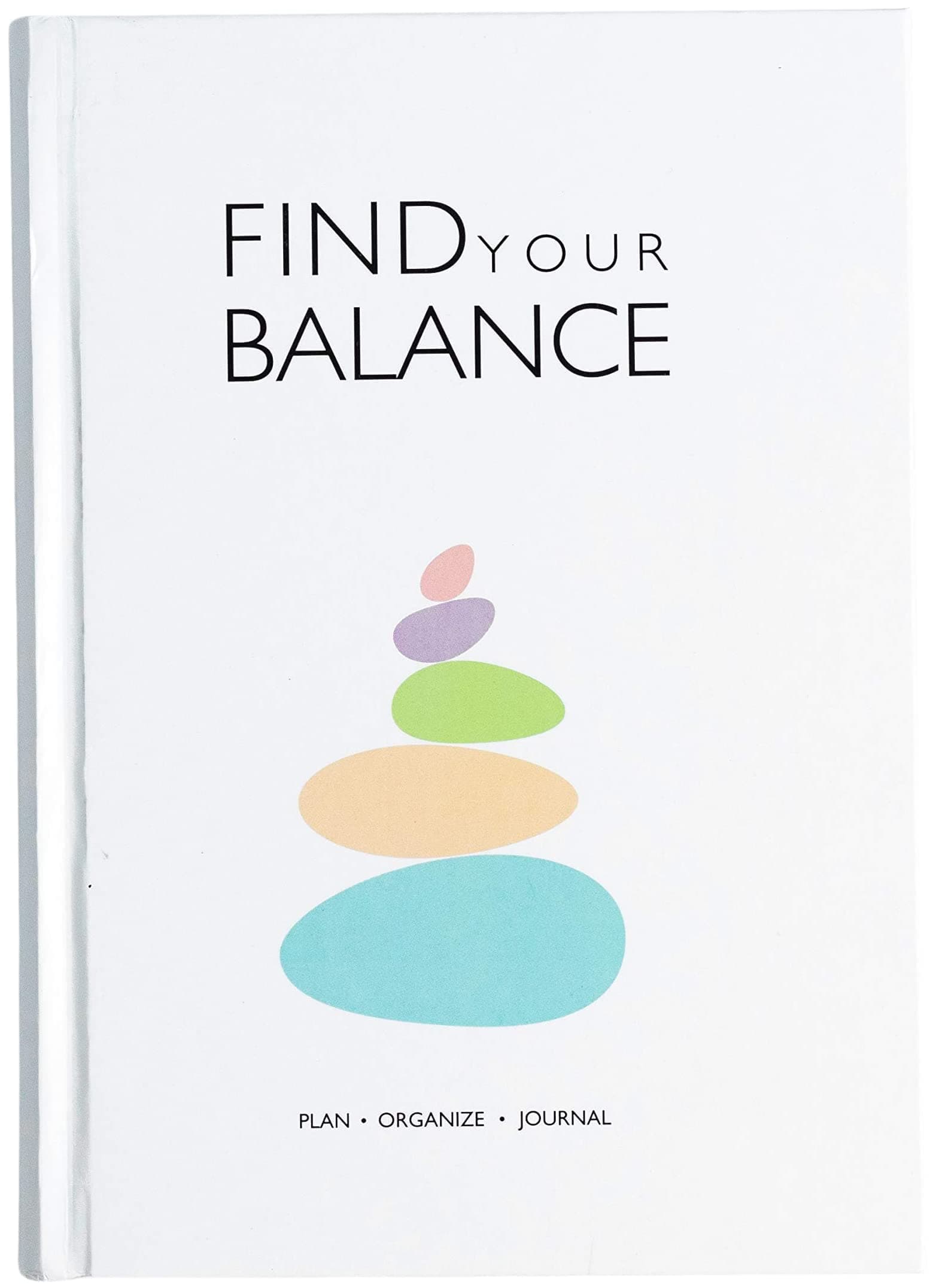 The Journal Lab | Find Your Balance Undated Daily Planner | 4-Month Productivity & Wellness Planner Journal | 300 Pages | Habit Tracker, Mood Tracker & Gratitude Journal (White)