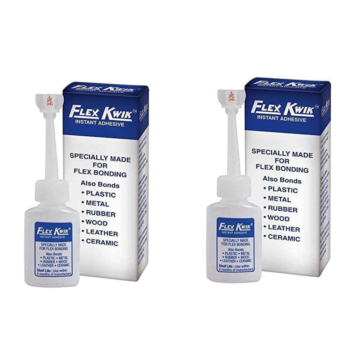 Pidilite Flex Kwik Instant Adhesive Fast Bonding for Flex and PVC Doors (20g) (Pack of 2)