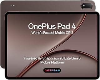 OnePlus Pad 4, Snapdragon® 8 Elite Gen 5 Platform, 33.53cm 13.2" 3.4K Screen, 144Hz Adaptive, 8 Speakers, AI Powered, PC-Level Productivity, 13,380 mAh Battery, 8GB + 256GB, WiFi,Dune Glow