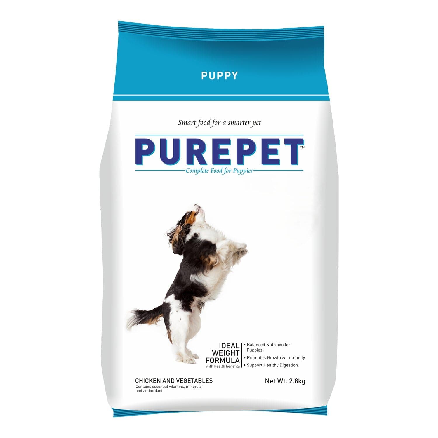 Purepet Puppy Dry Dog Food 2.8kg | Chicken & Vegetable Flavour | Promotes Health & Vitality | Immune Support | Healthy Digestion | Nutrient Rich