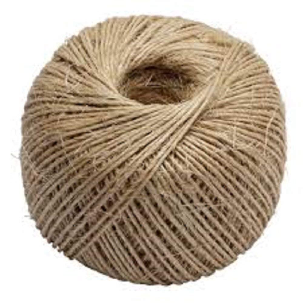 Prokart Natural Soft Jute Thread Rope Natural Twine Jute String Cord for Endless Possibilities of useTwine Gift Box String Rope Floral Craft Wedding Tags Wrap Decor, Approx 60mtr (1pc)